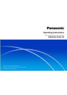 Panasonic VideoCam Suite 3.0 manual. Camera Instructions.